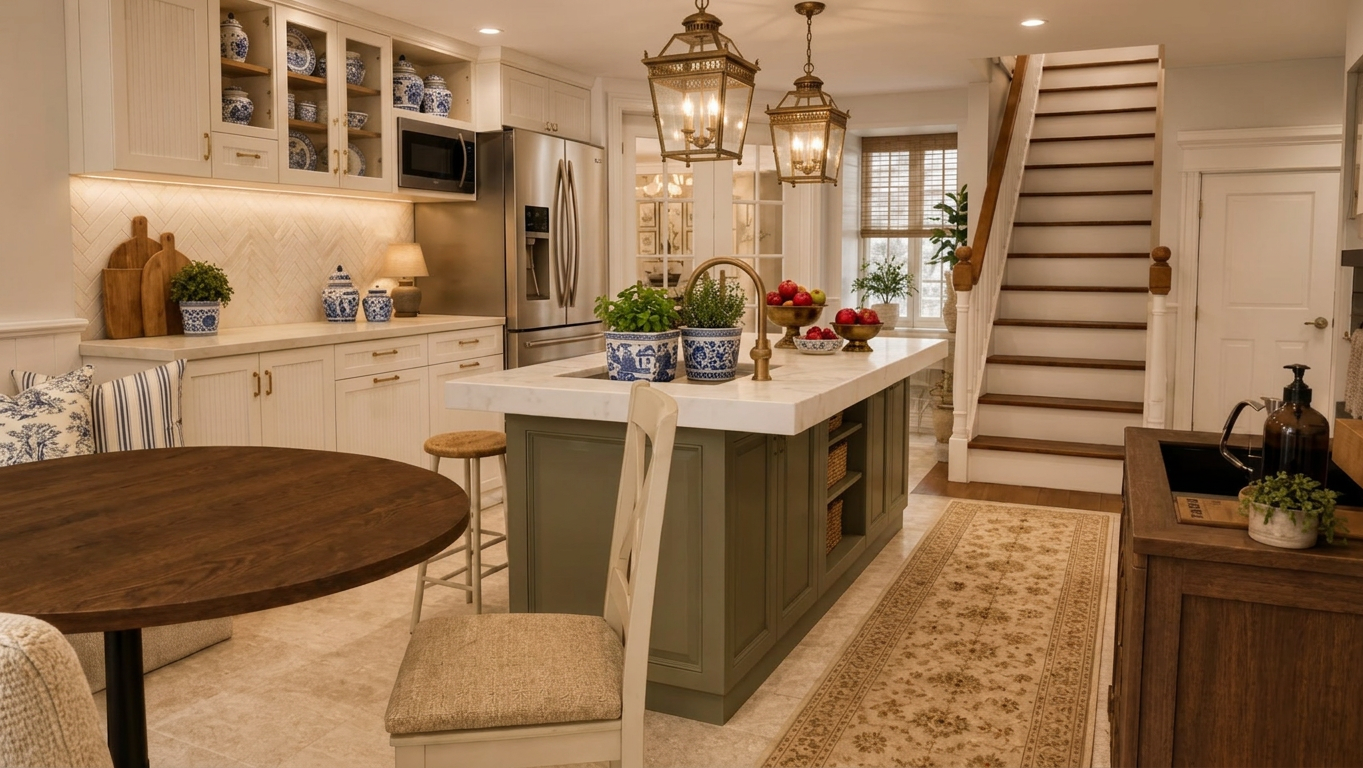 Modern Colonial Breakfast Nook