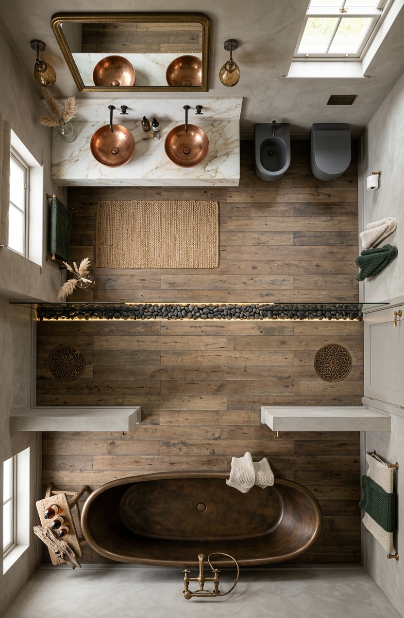 Contemporary Rustic Bathroom