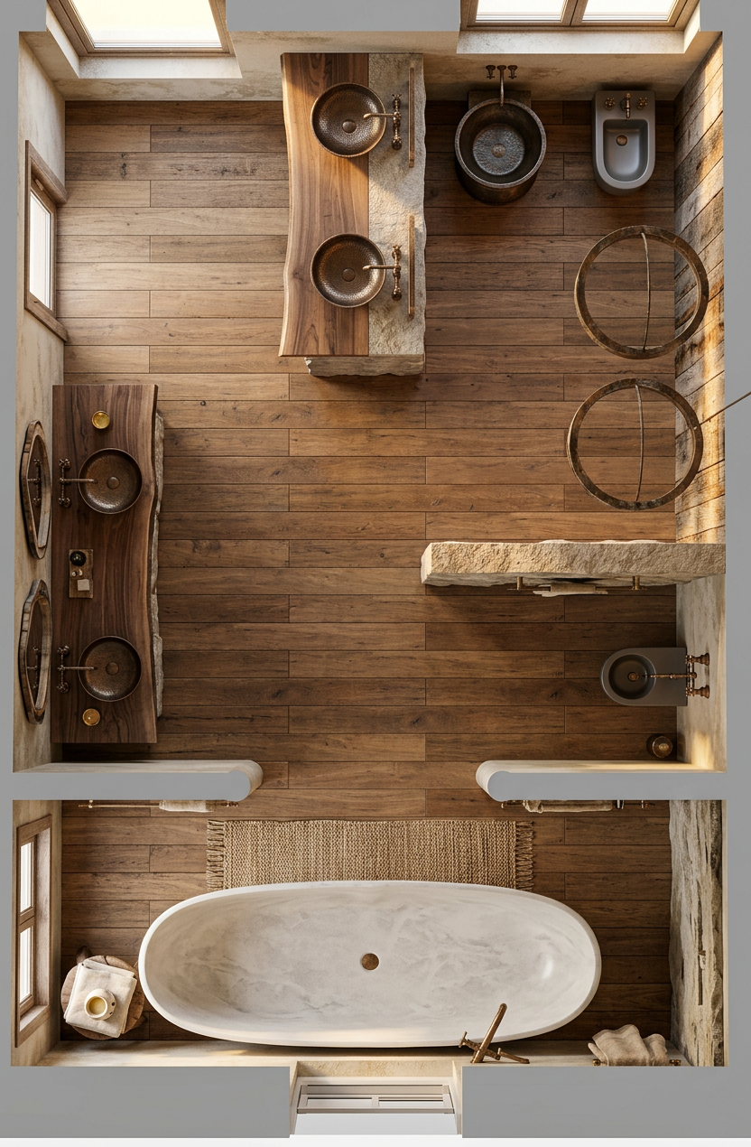 Contemporary Rustic Bathroom