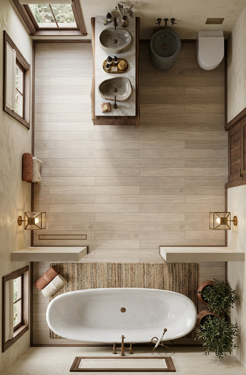 Contemporary Rustic Bathroom