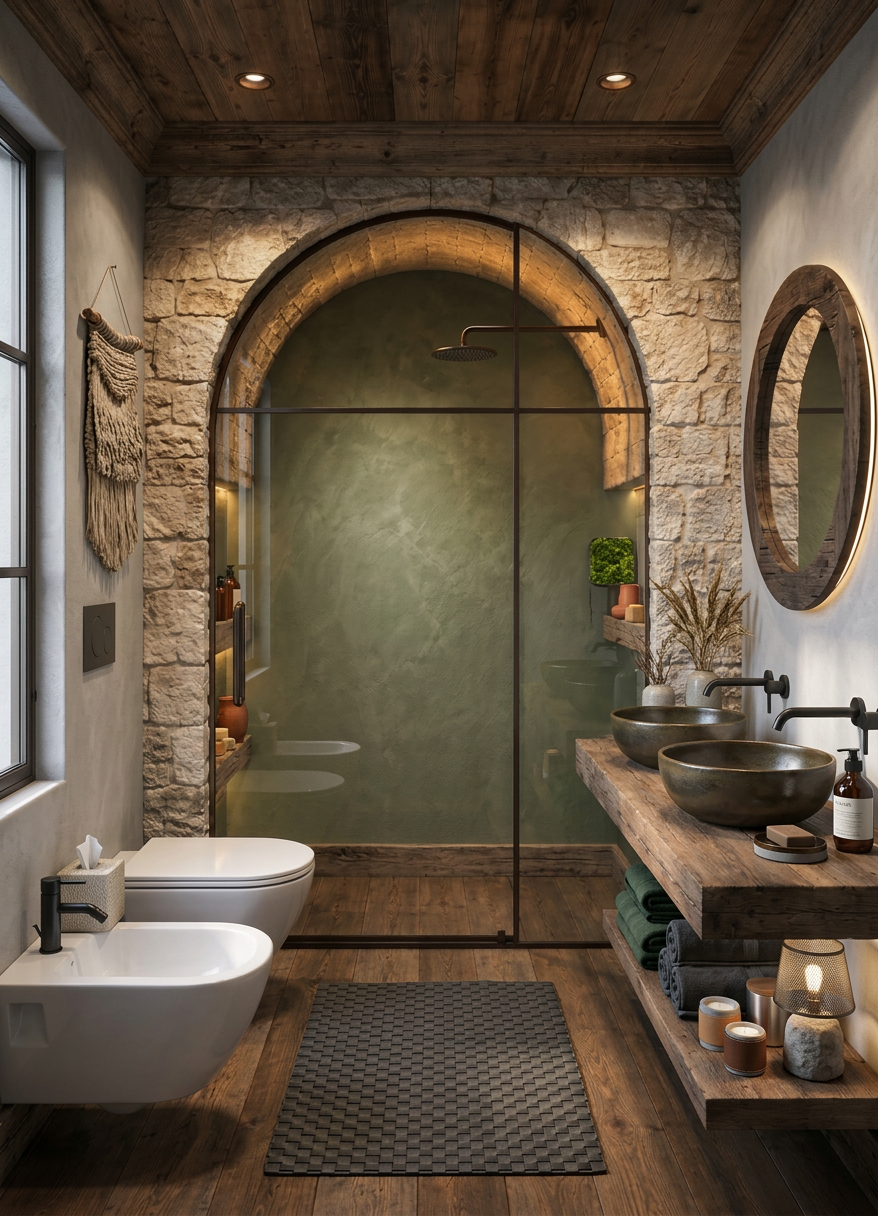 Contemporary Rustic Bathroom