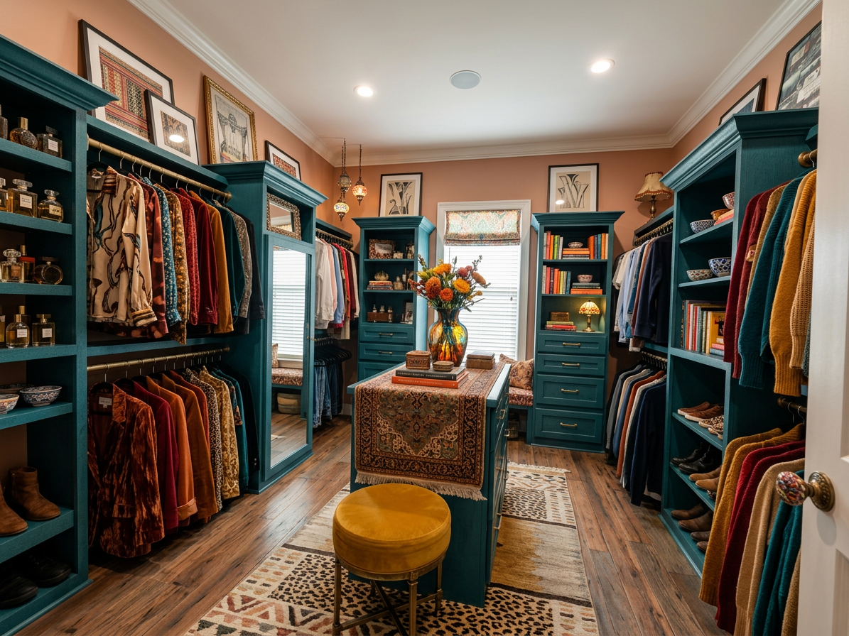 Modern Maximalist Closet Room