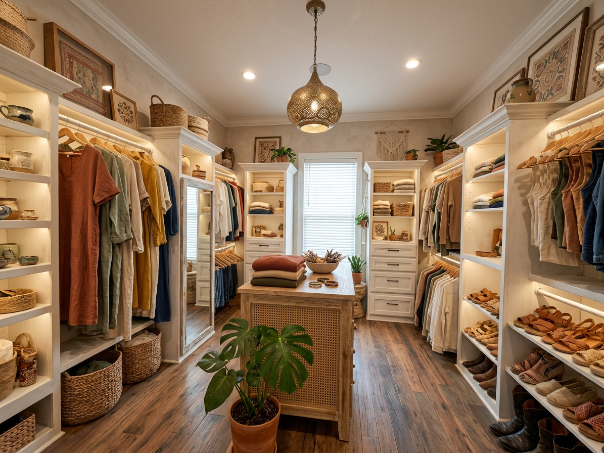 Boho Chic Closet Room