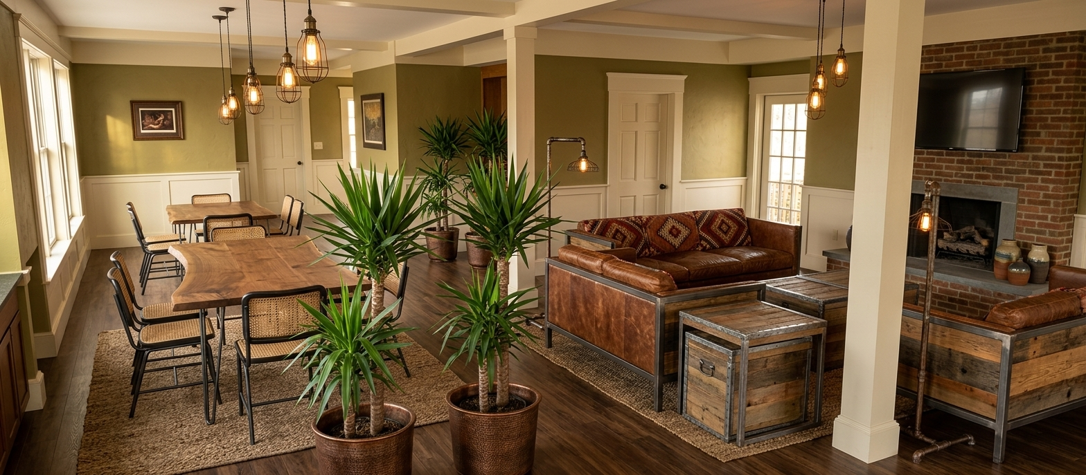 Artisanal Industrial Sitting Room