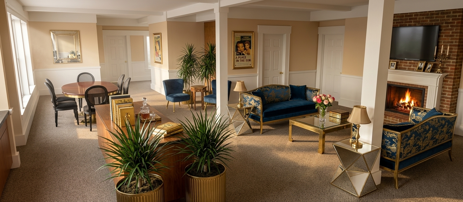 Hollywood Regency Sitting Room