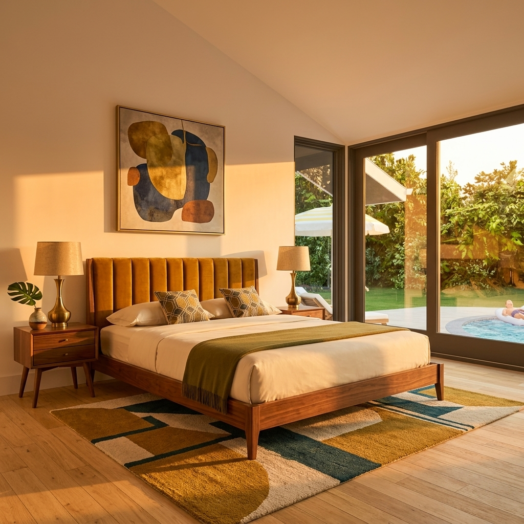 Mid Century Modern Primary Bedroom Suite