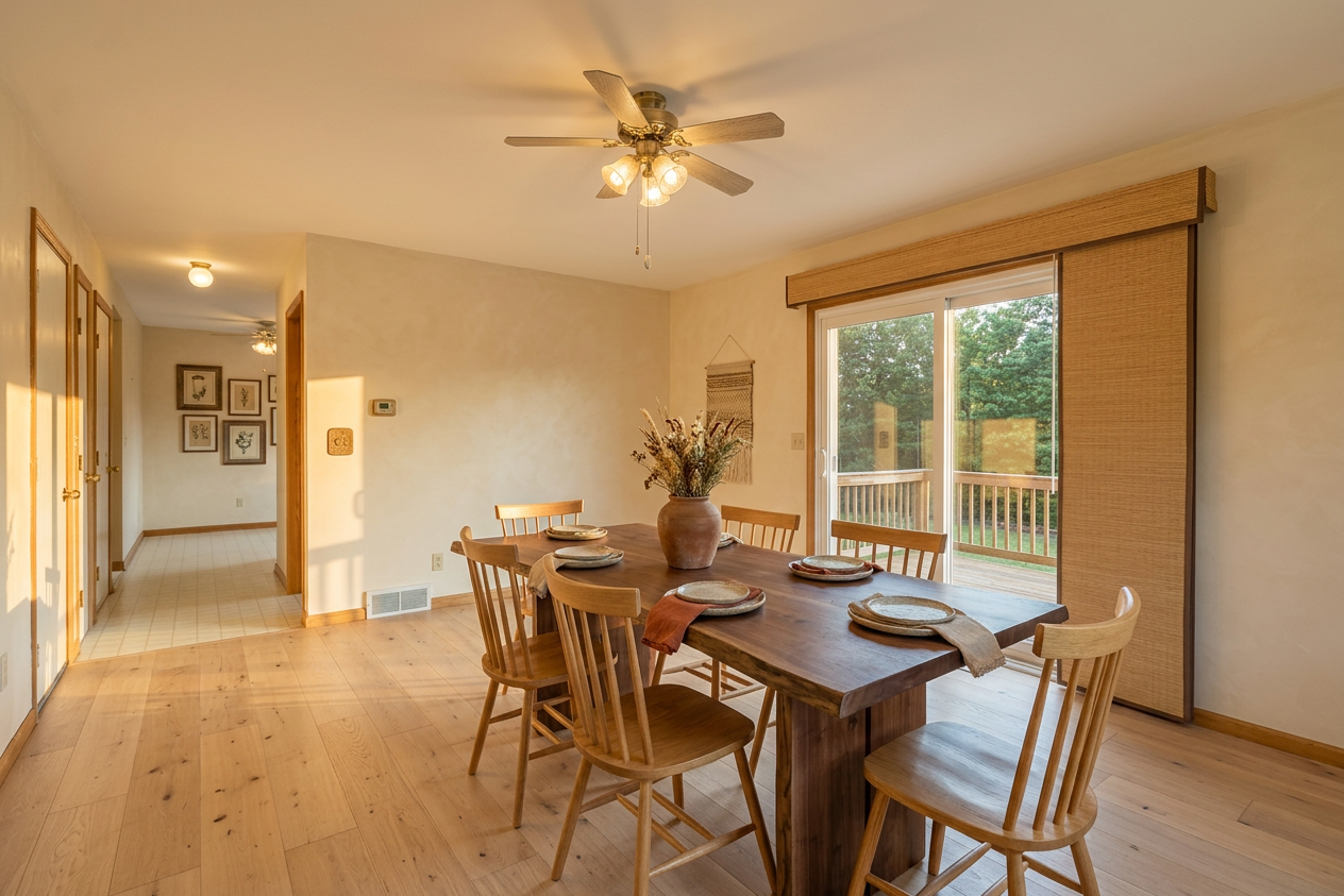 Earthy Minimalism Dining Room