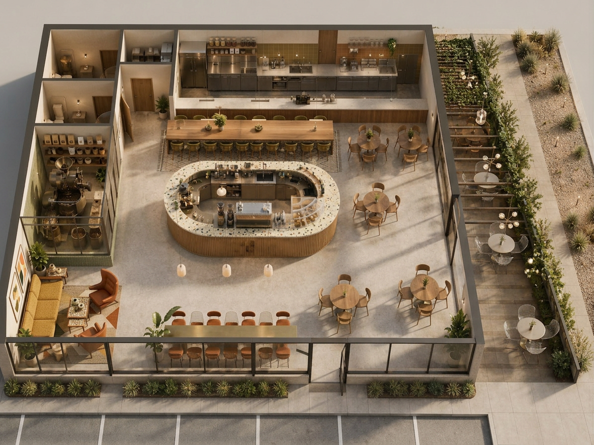 Mid Century Modern Coffee Shop