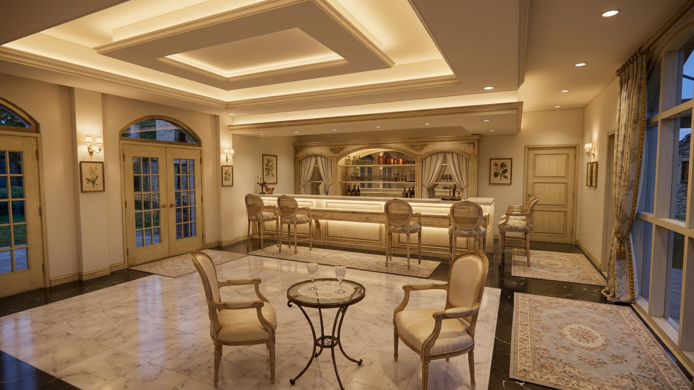 French Country Bar Area