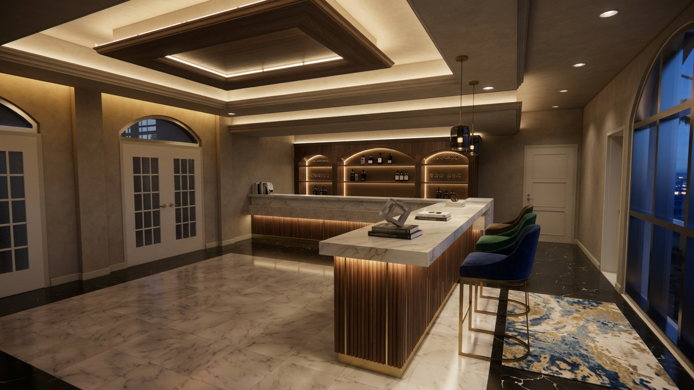 Contemporary Bar Area