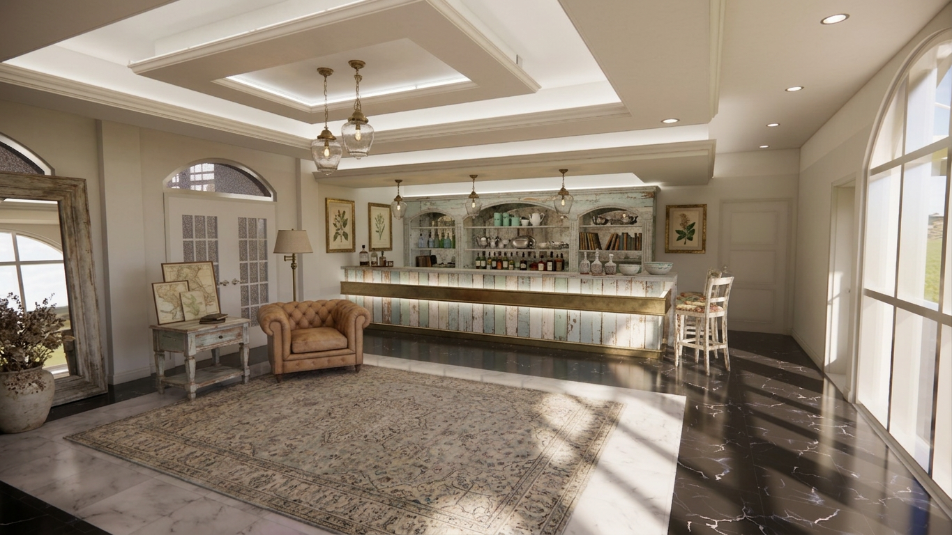 Shabby Chic Bar Area