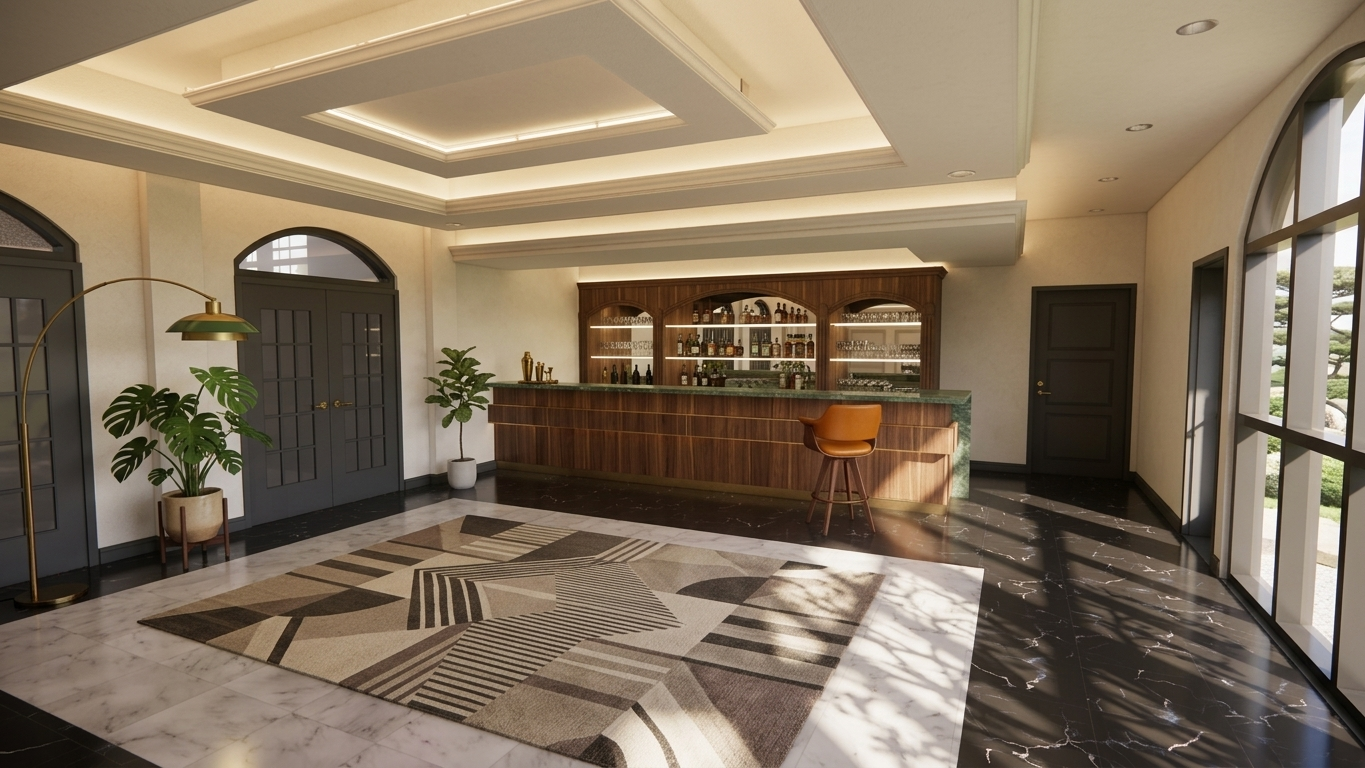 Mid Century Modern Bar Area