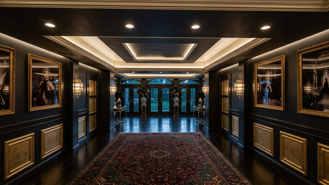Hollywood Regency Entryway
