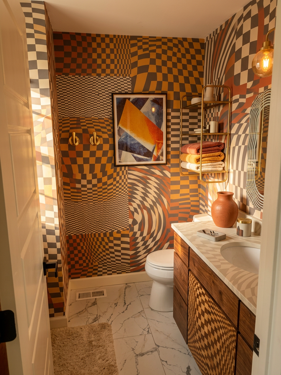 Op Art Bathroom