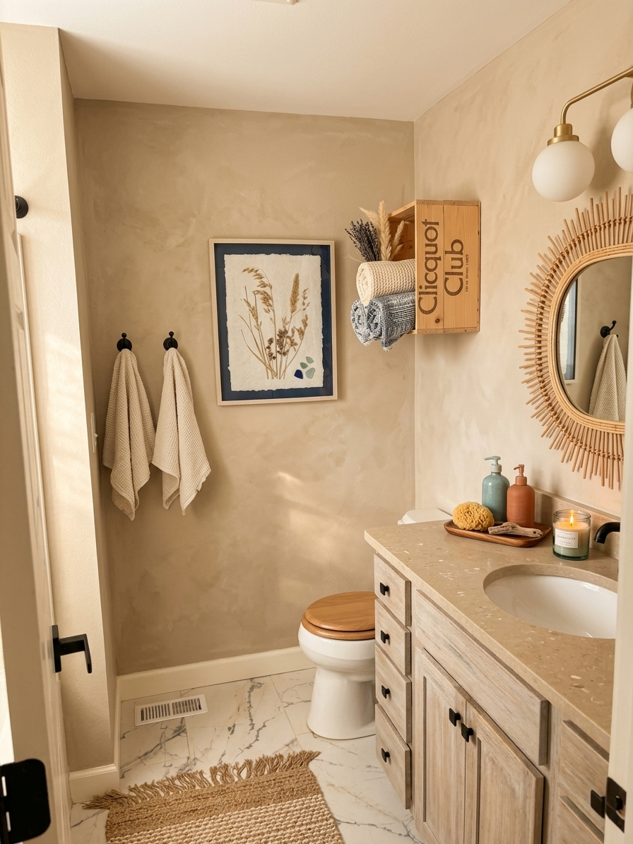 Coastal Bohemian Bathroom