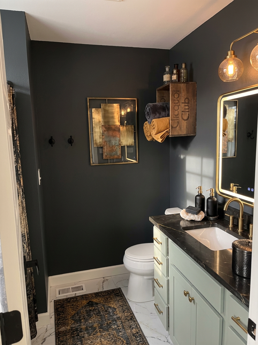 Industrial Glam Bathroom