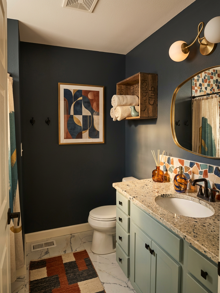 Abstract Art Bathroom