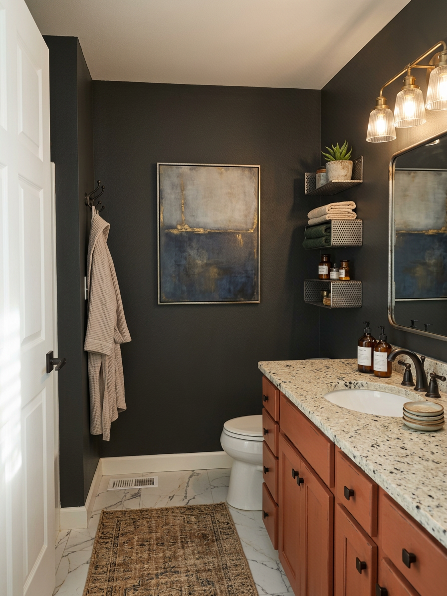 Soft Industrial Bathroom