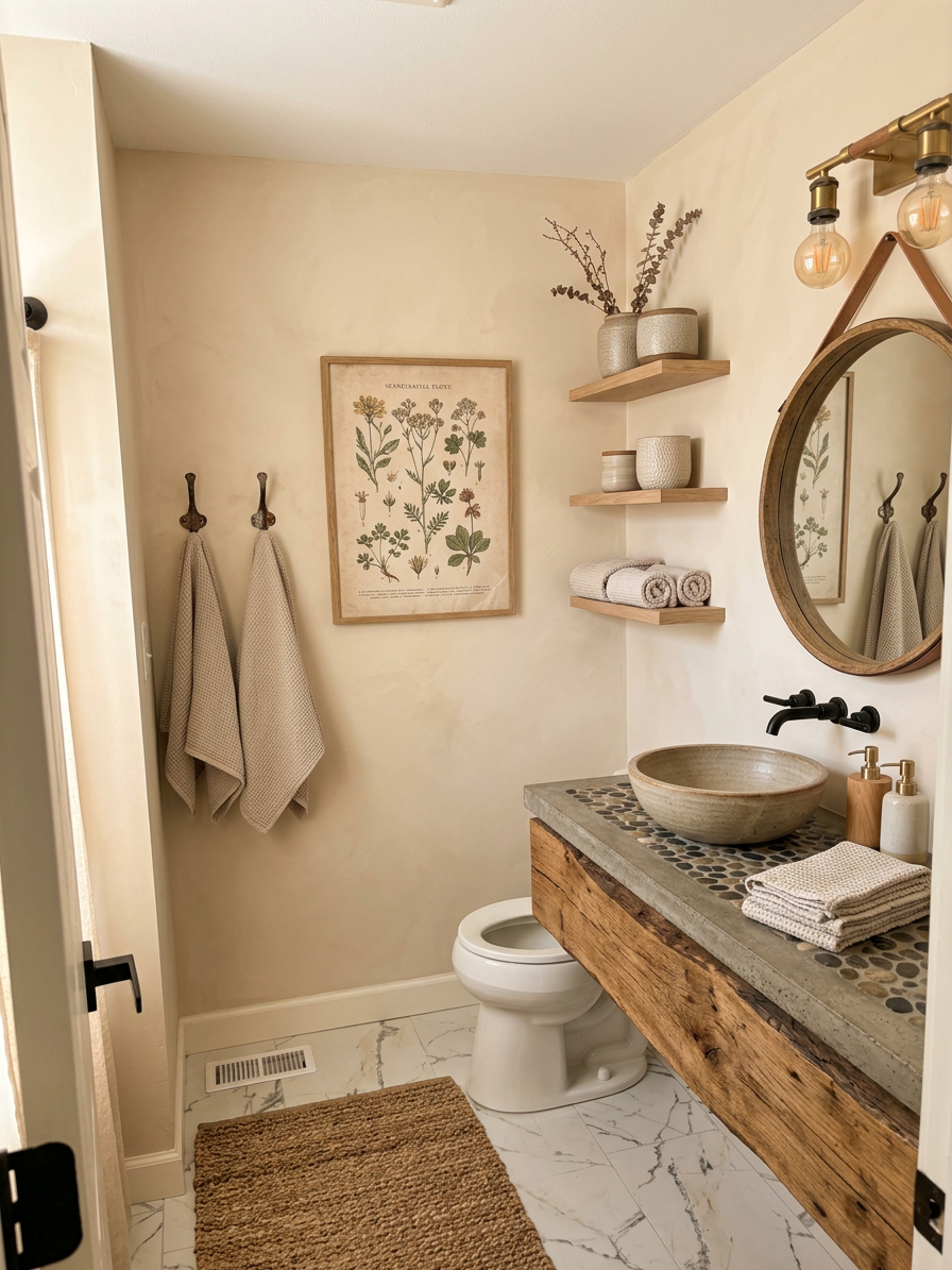 Scandinavian Rustic Bathroom