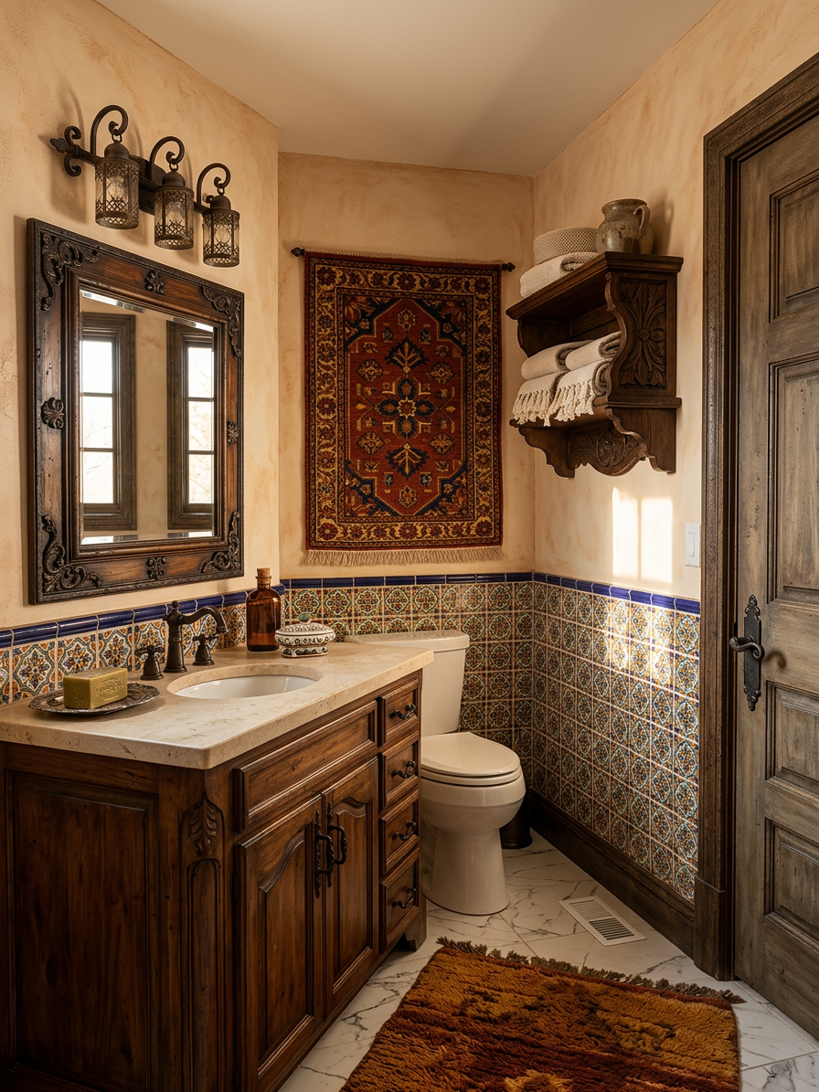 Spanish Colonial Revival Bathroom