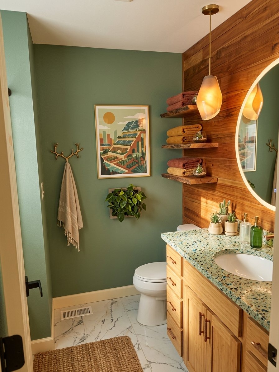 Solarpunk Bathroom