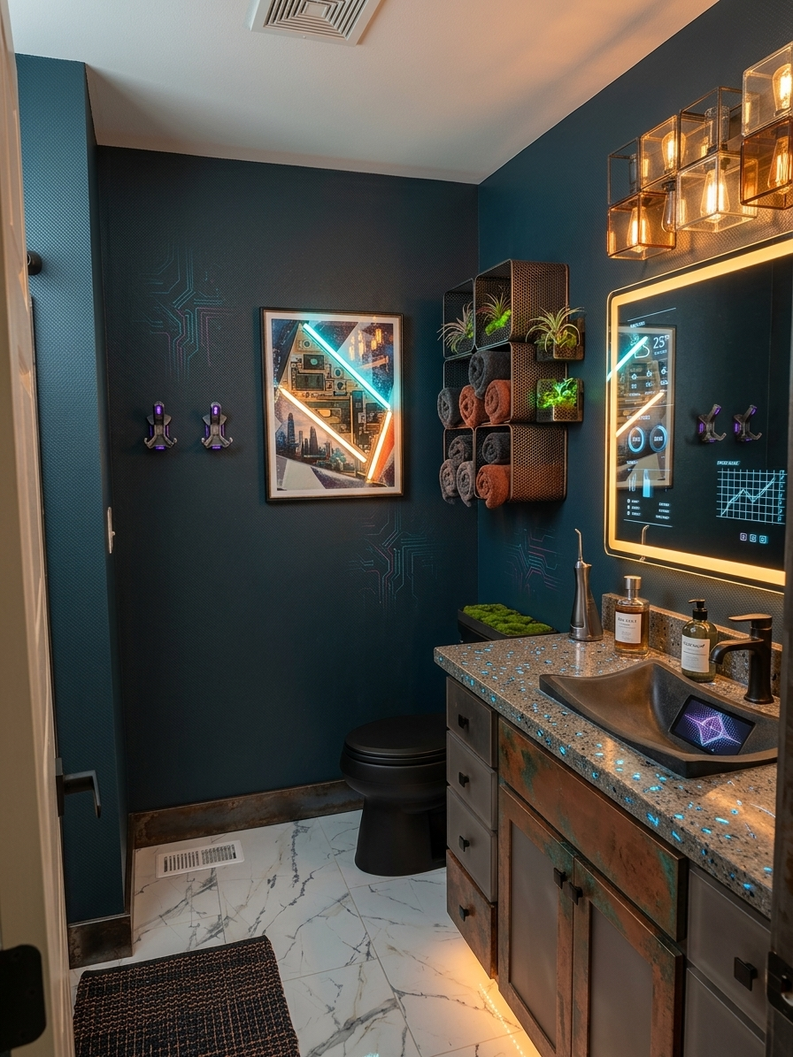 Cyberpunk Interior Bathroom