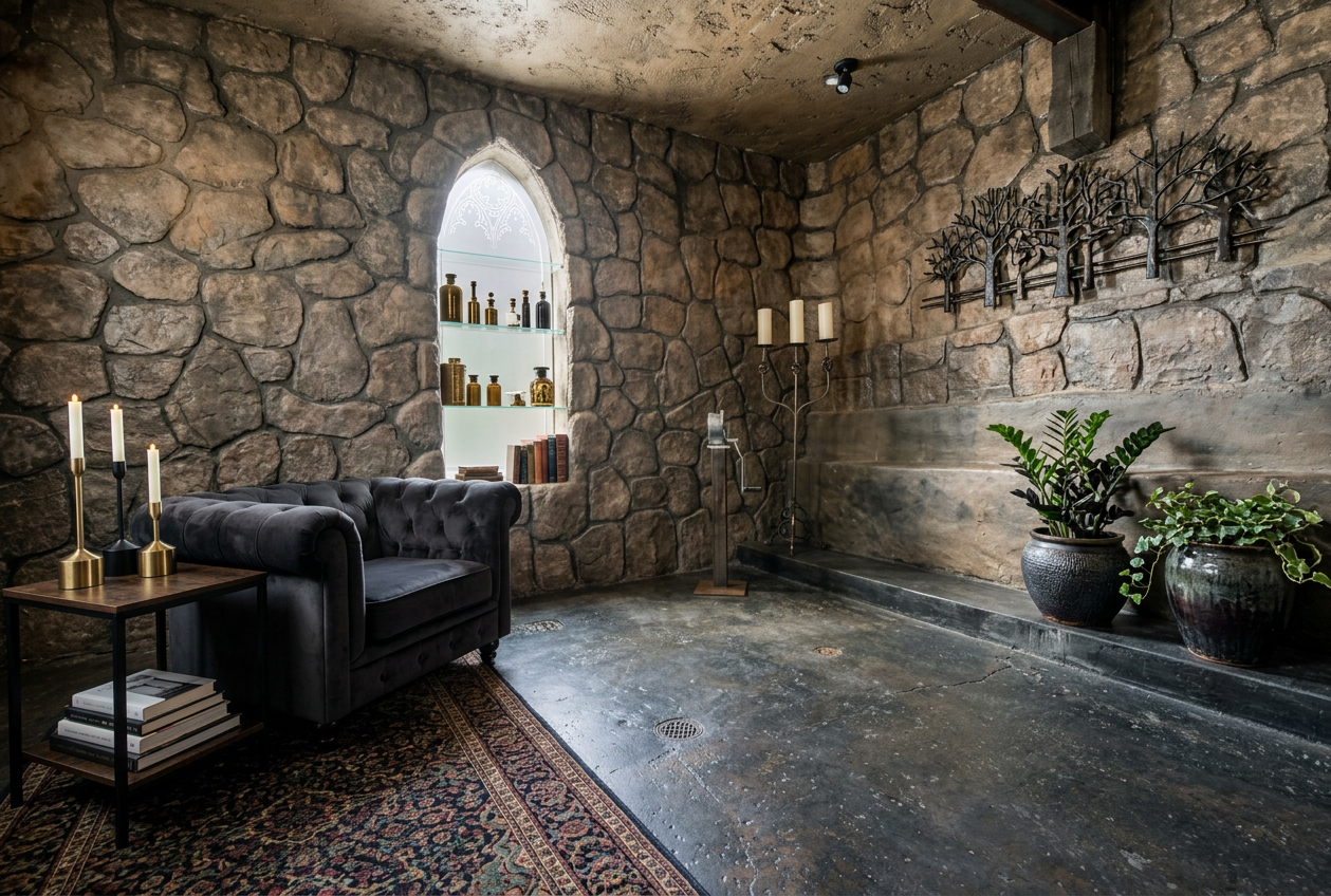 Modern Gothic Basement