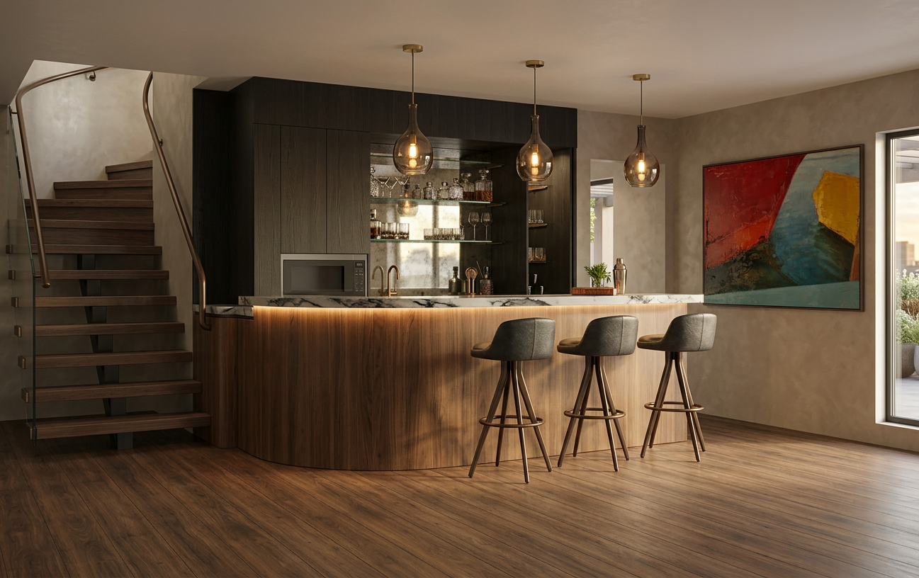 Contemporary Bar Area