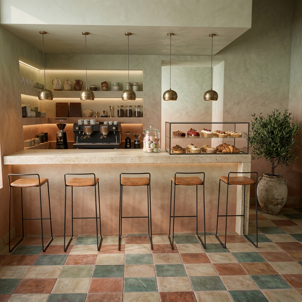 Contemporary Rustic Bar Area