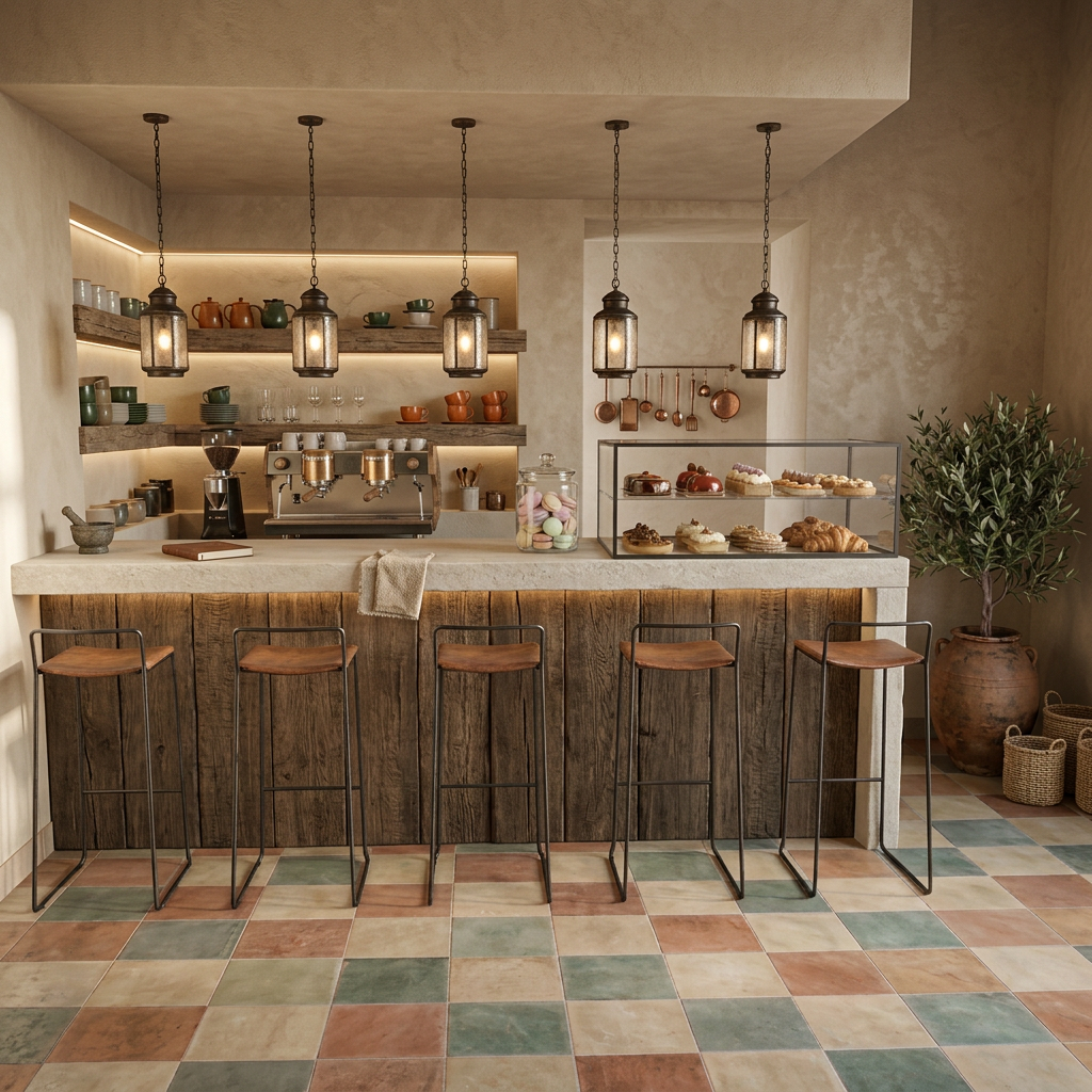 Contemporary Rustic Bar Area
