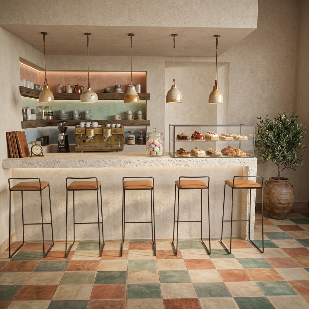 Contemporary Rustic Bar Area