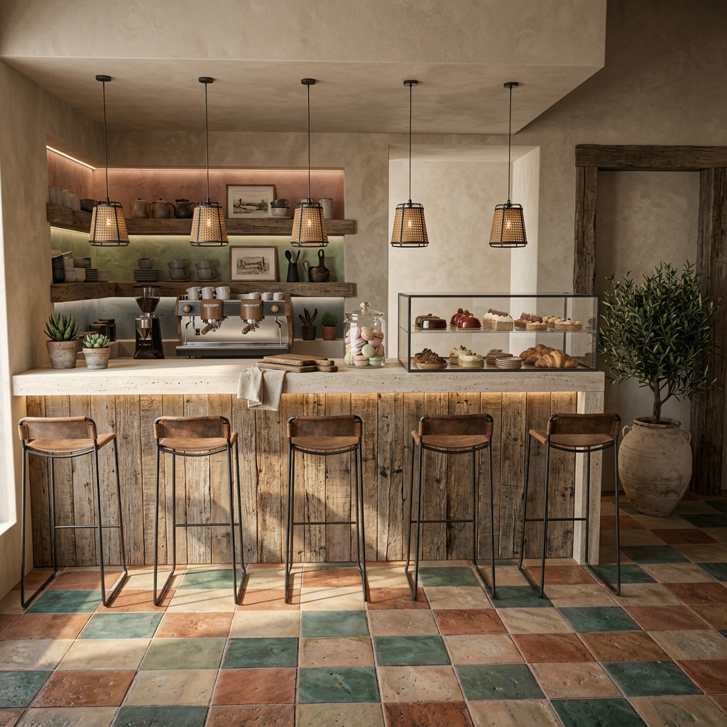 Contemporary Rustic Bar Area