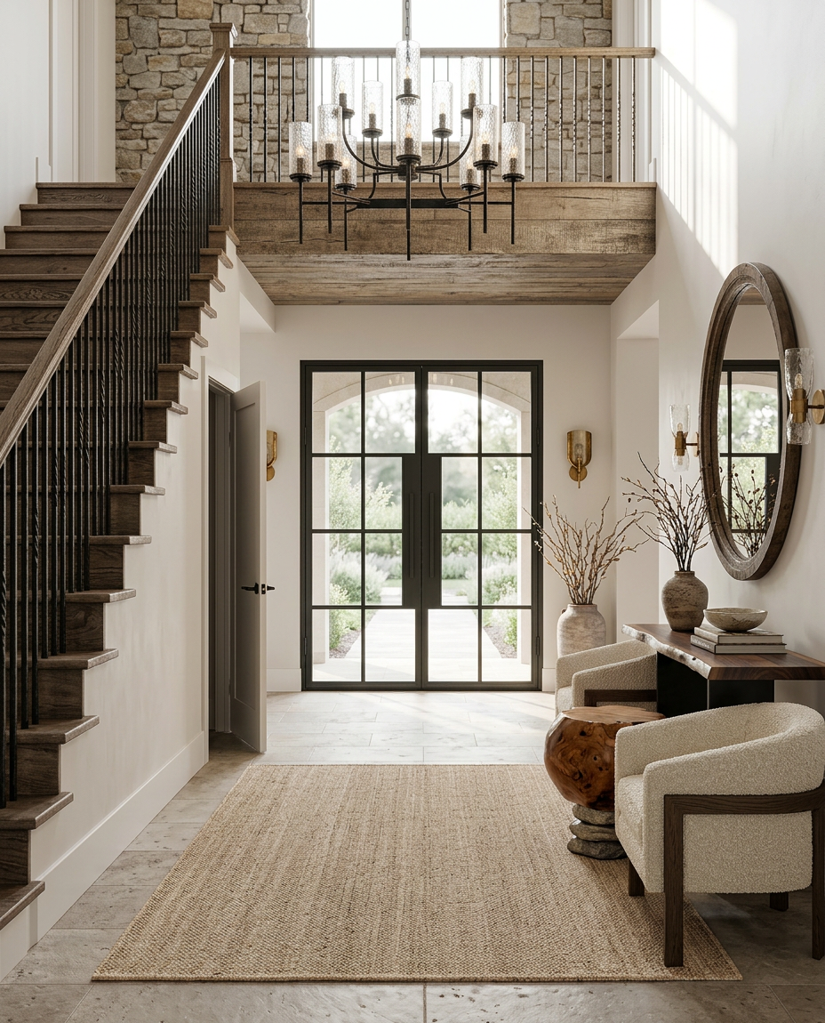 Contemporary Rustic Entryway