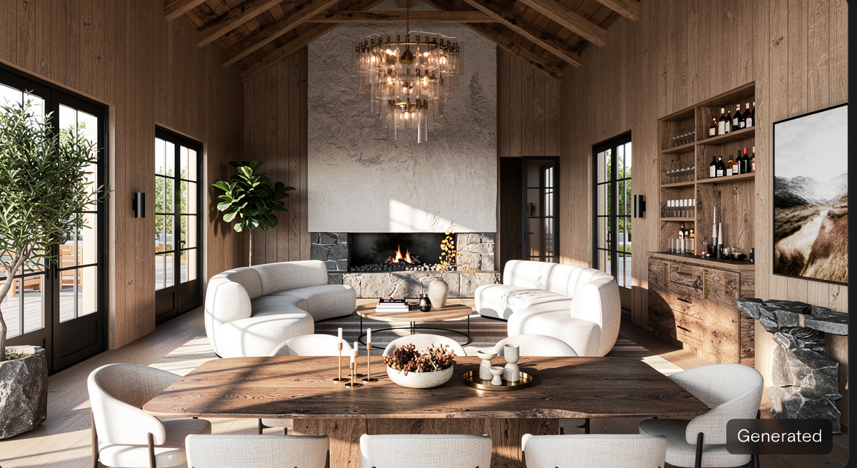 Contemporary Rustic Lounge