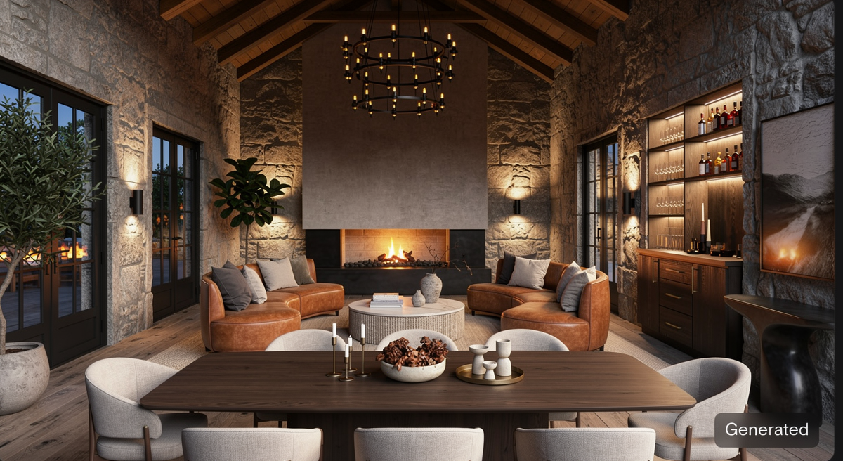 Contemporary Rustic Lounge