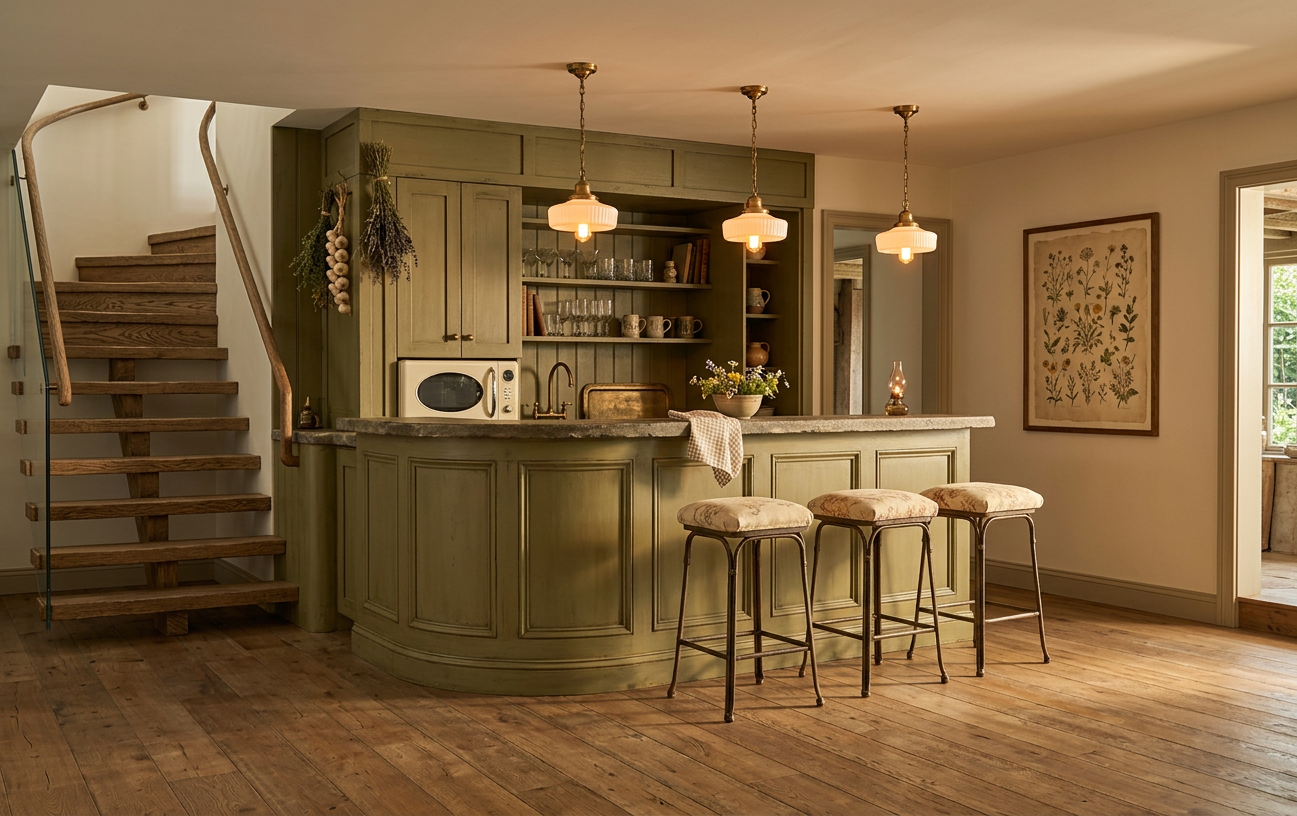 Cottagecore Bar Area