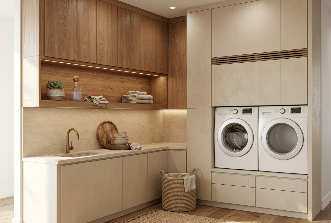Eco Minimalist Laundry Room