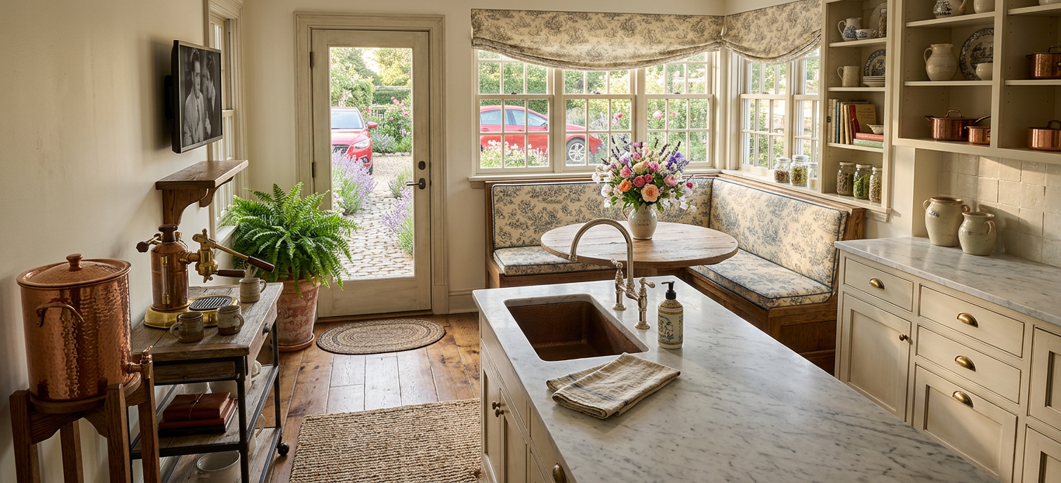 English Country Breakfast Nook