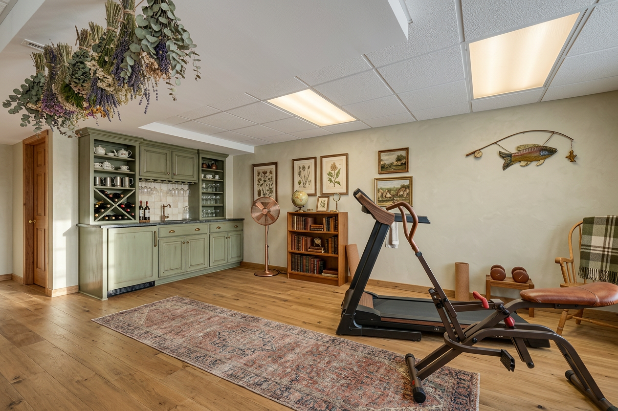 English Country Home Gym Studio