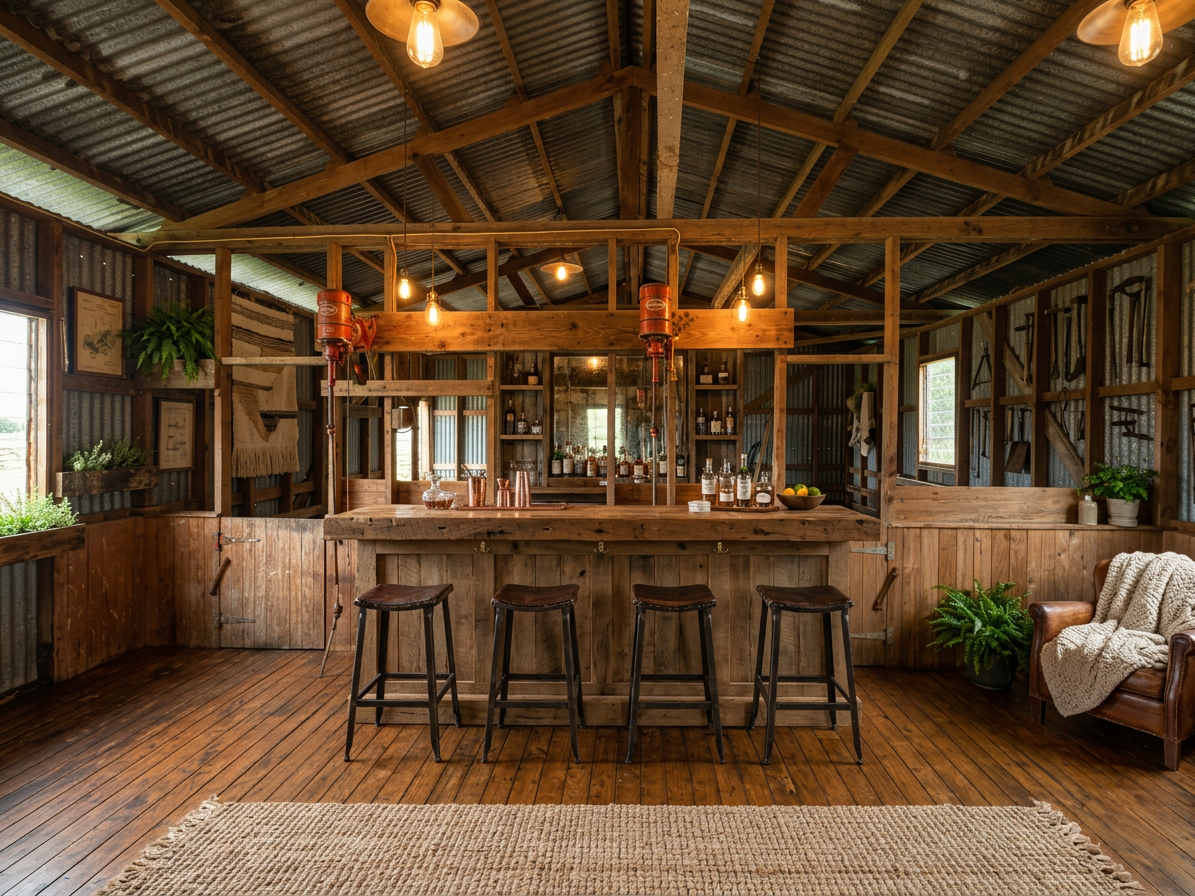 Farmhouse Bar Area