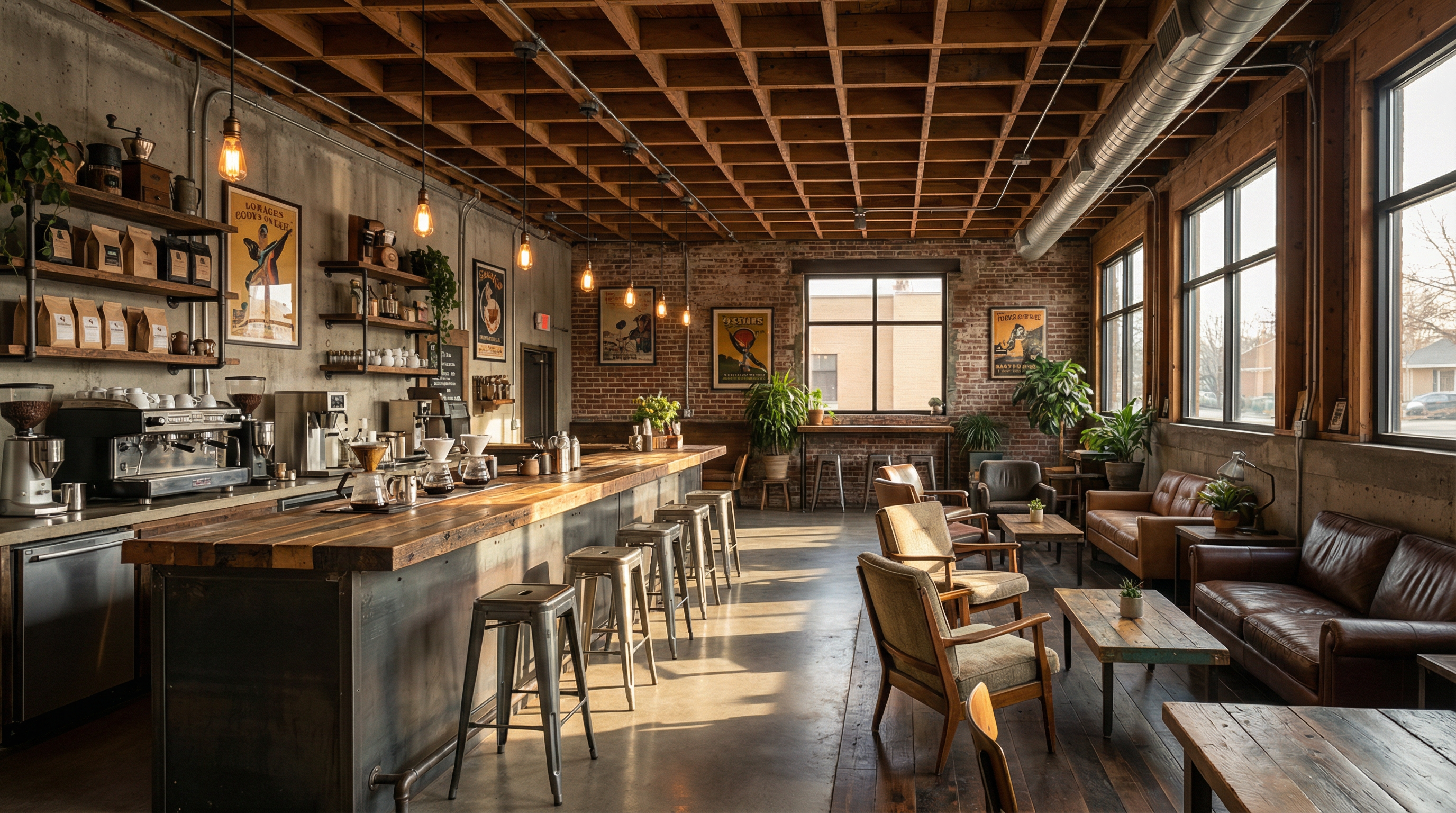 Industrial Chic Coffee Shop