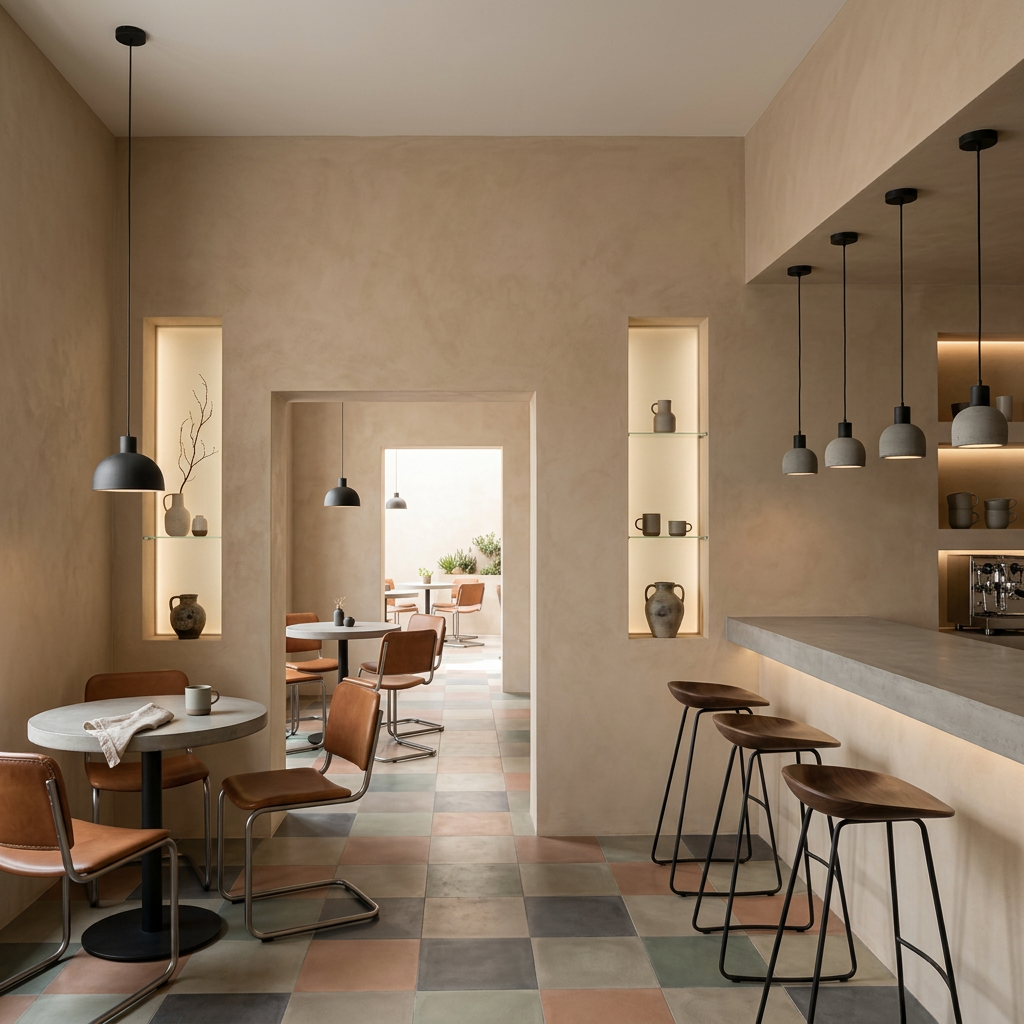 Industrial Minimalist Caf
