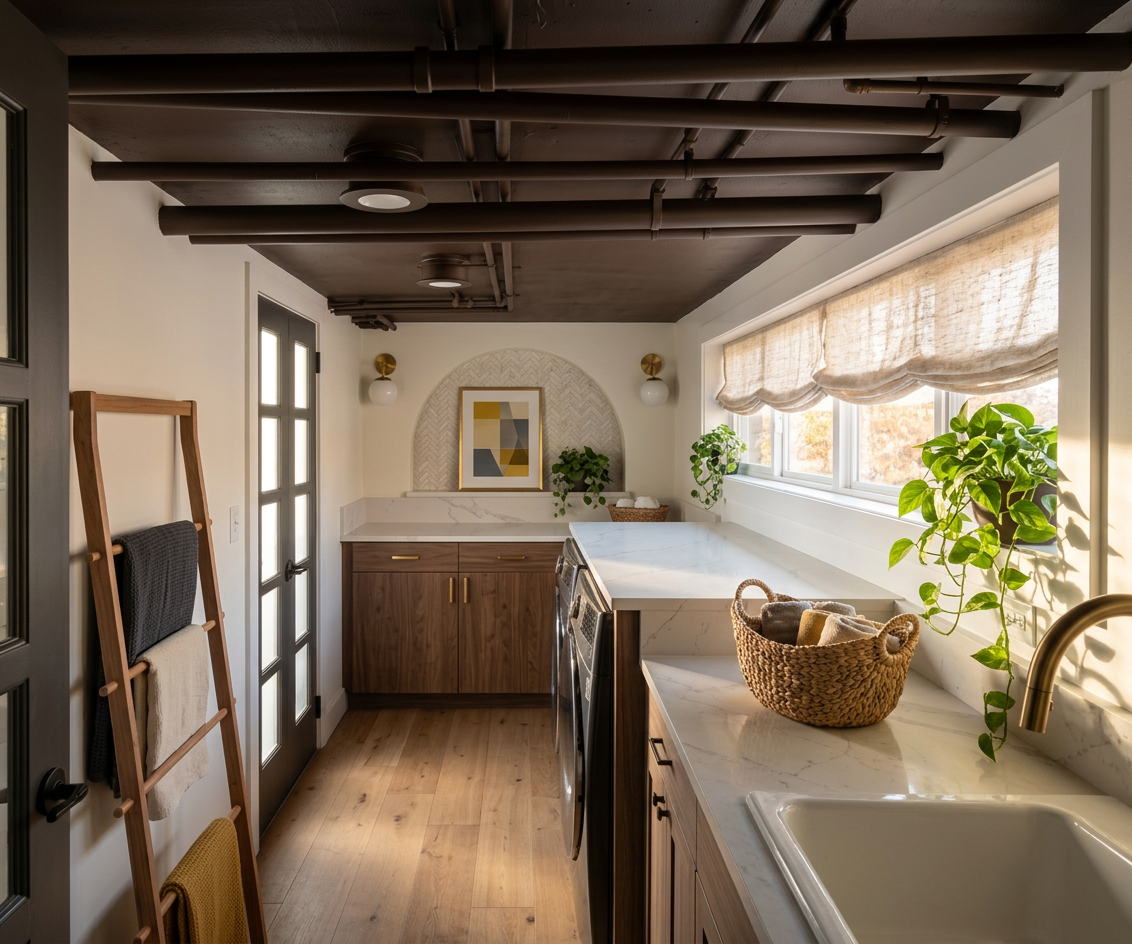 Mid Century Modern Basement