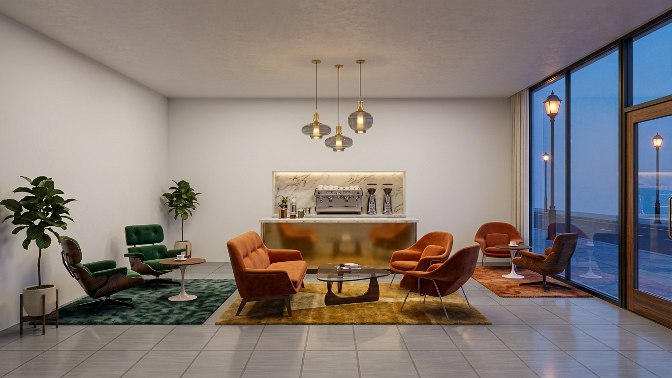 Mid Century Modern Coffee Shop