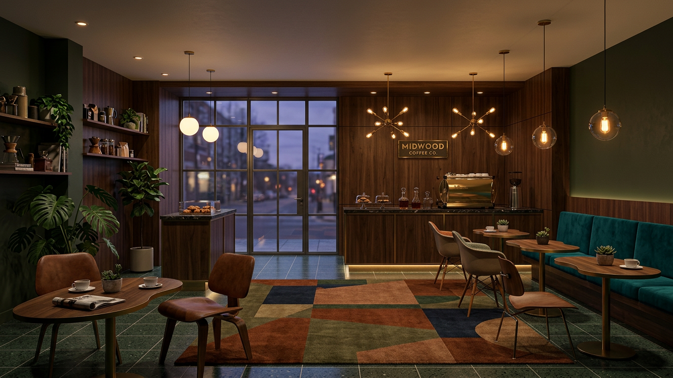Mid Century Modern Coffee Shop