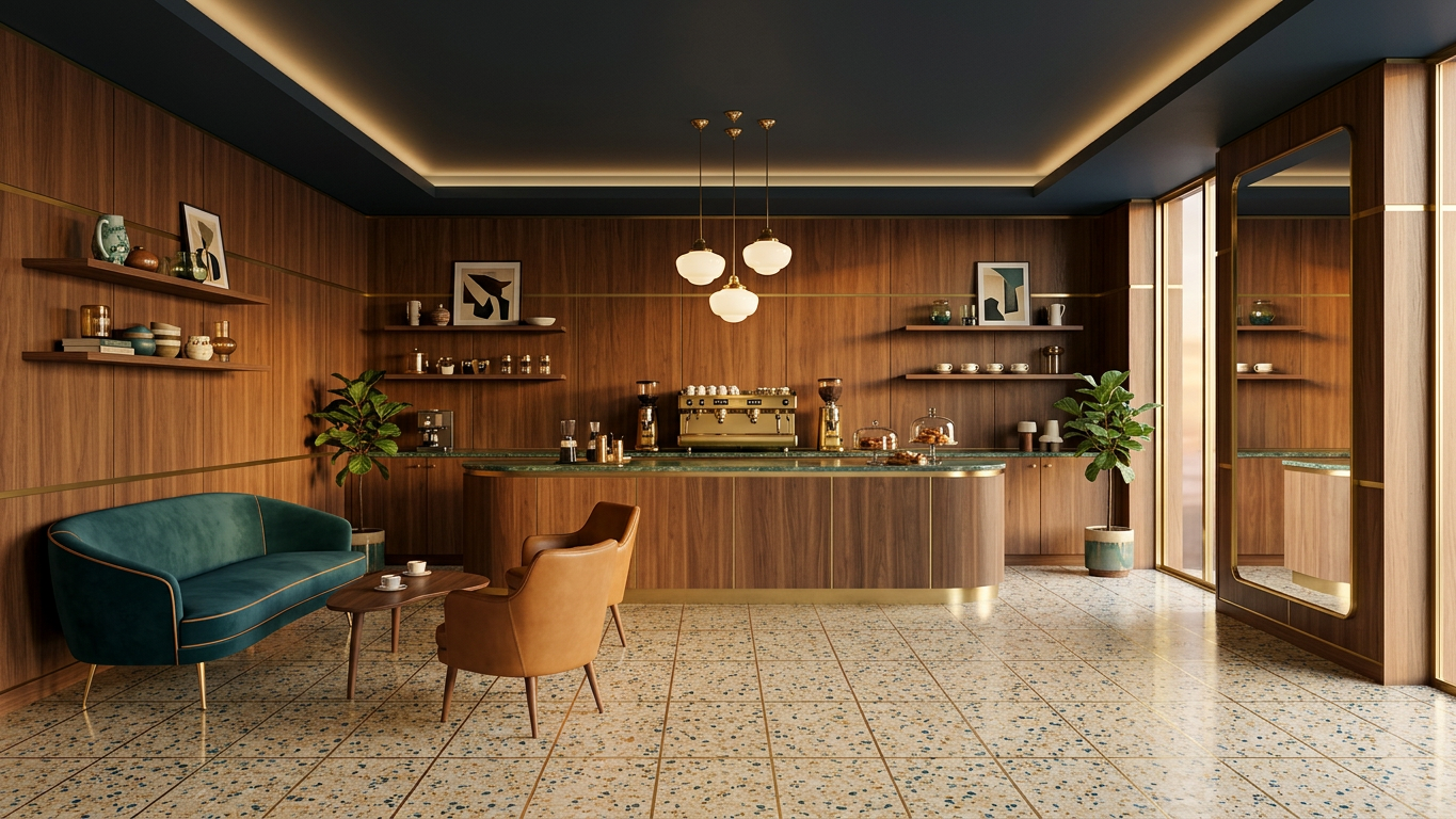 Mid Century Modern Coffee Shop
