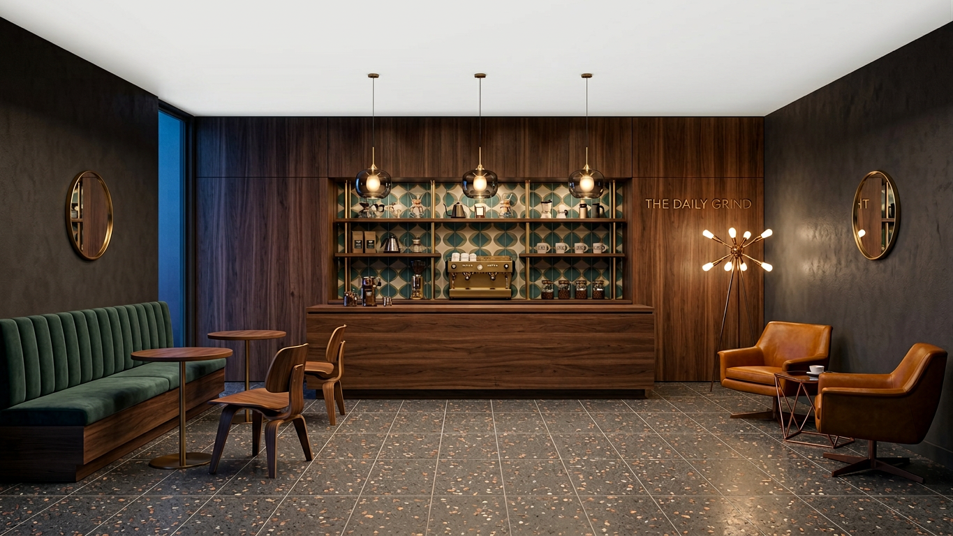 Mid Century Modern Coffee Shop