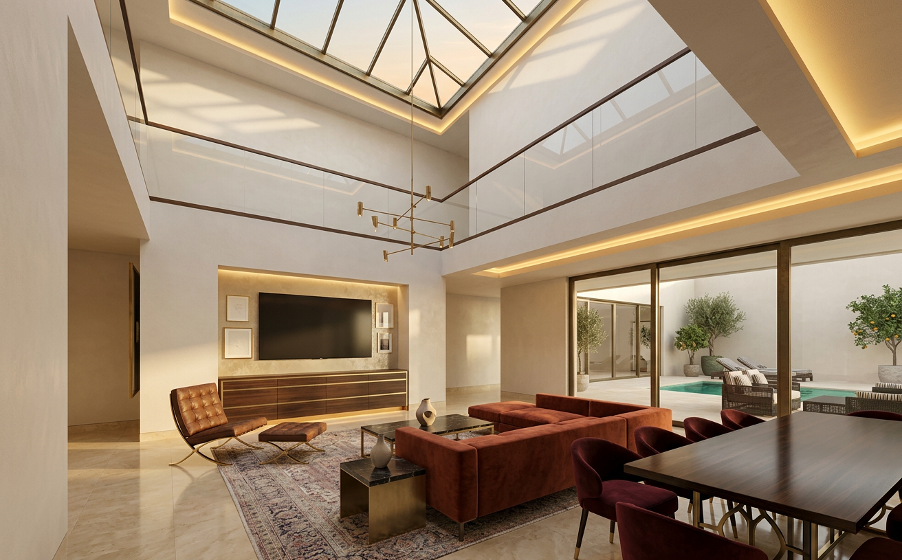 Modern Baroque Family Room