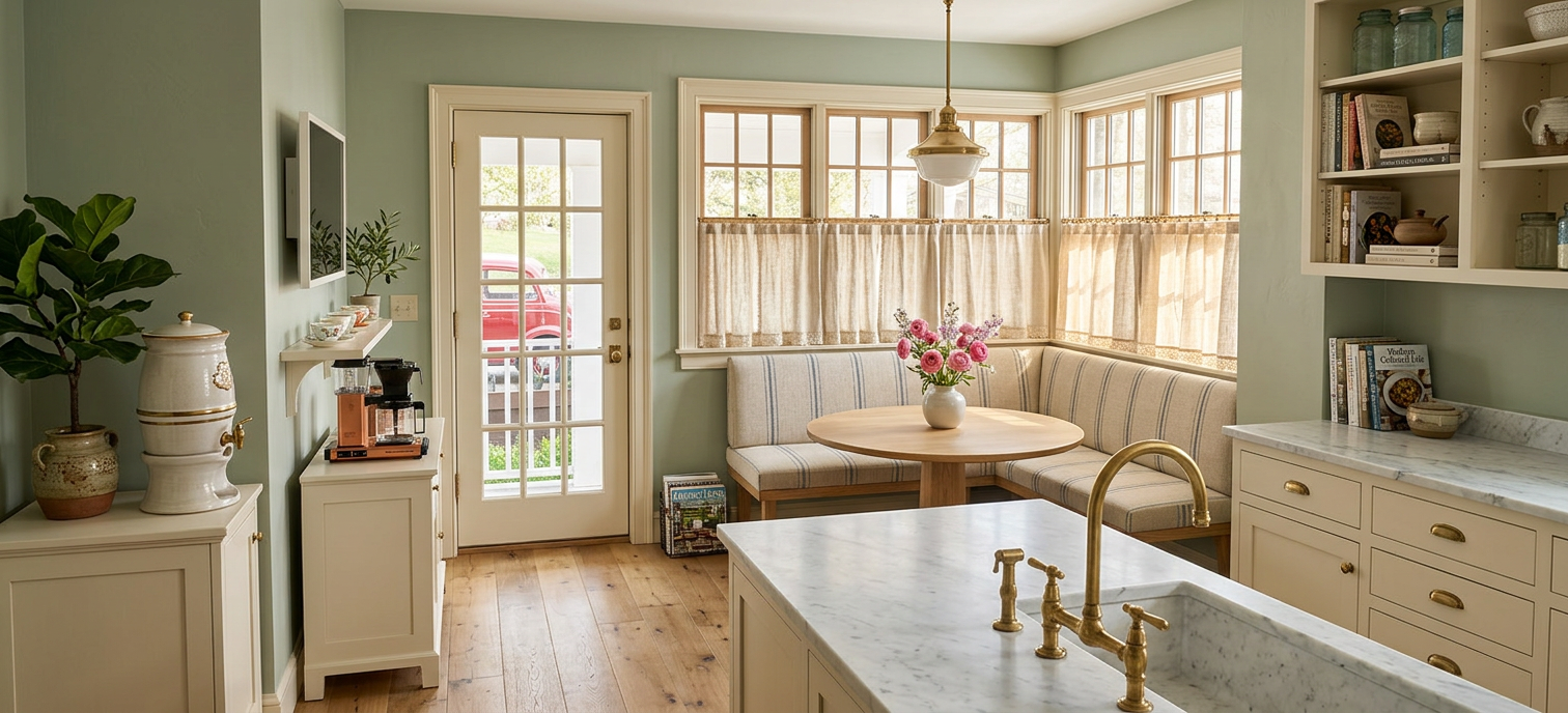 Modern Colonial Breakfast Nook