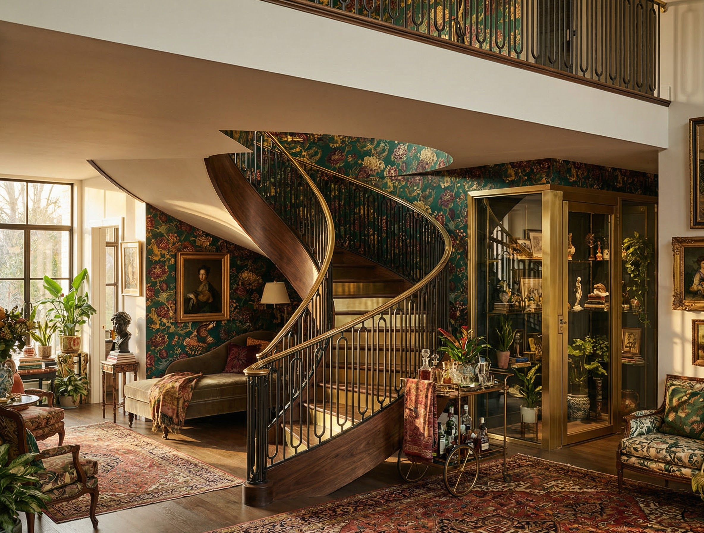 Modern Maximalist Staircase